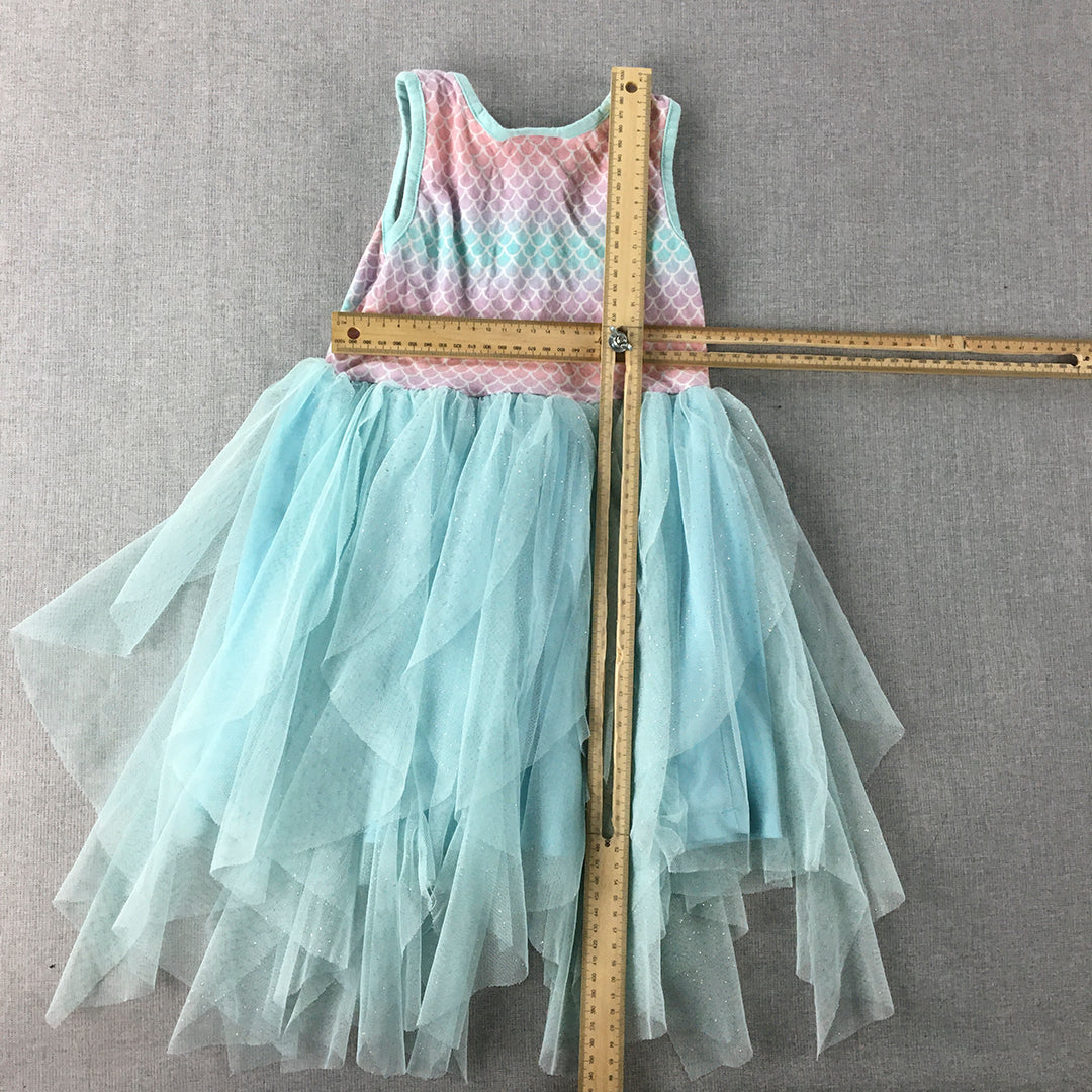 Gabby's Dollhouse Kids Girls Dress Size 4 Blue Pink Sleeveless