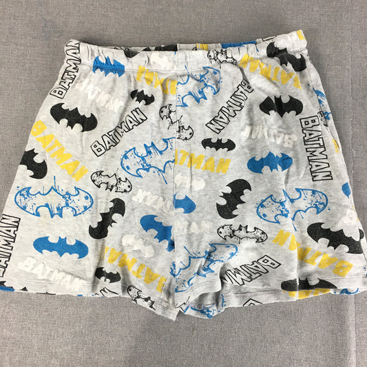 Batman Kids Boys Pajama Shorts Size 14 Grey Logo Pattern Sleepwear DC Comics