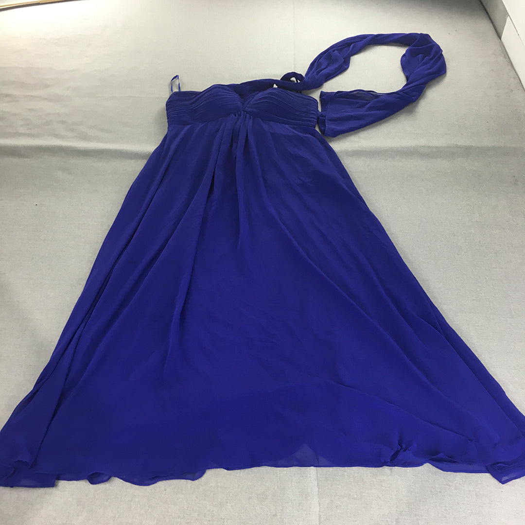 Ever Pretty Womens Evening Gown Size 18 Blue Full Length Strapless