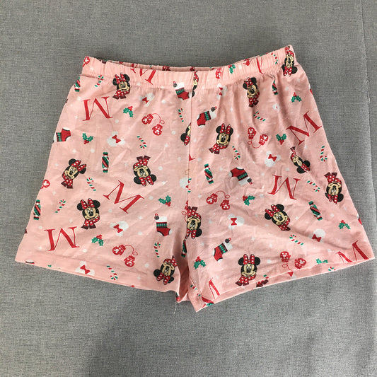 Disney Minnie Mouse Kids Girls Shorts Size 10 - 12 Years Pink Logo Pattern