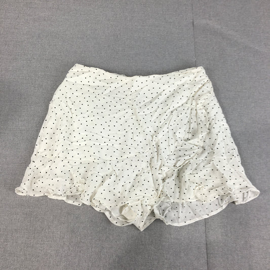 Mooloola Womens Shorts Size 14 White Polka Dot Bermuda