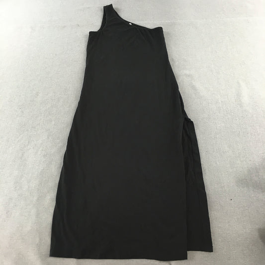 Seafolly Womens Maxi Dress Size S Black Stretch Fabric Sleeveless Full Length