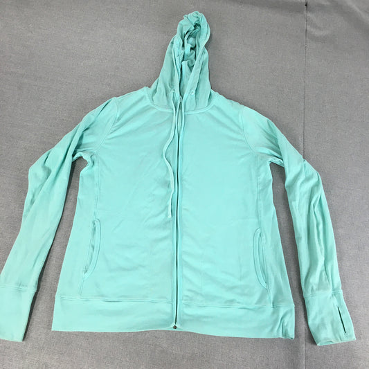 Uniqlo Womens Hoodie Jacket Size L Blue Zip-Up Pockets Coat