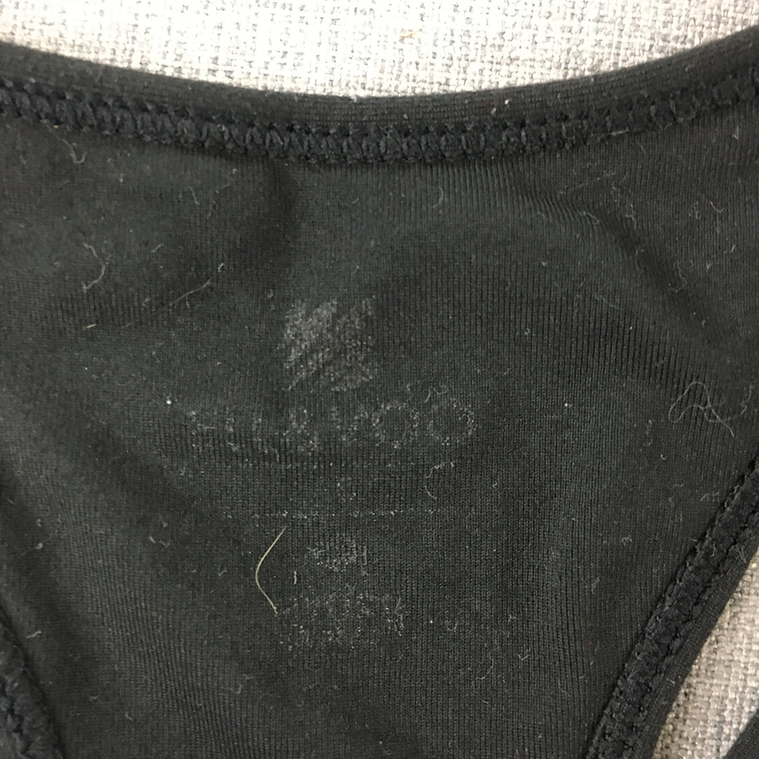 Ell & Voo Womens Sports Bra Size S Black Logo Cropped Top Activewear Gym