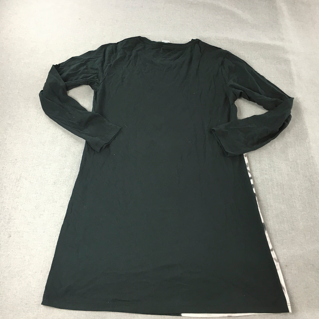 Breakfast At Tiffany's Womens Shirt Dress Size 8/10 AU Black Long Sleeve Mini