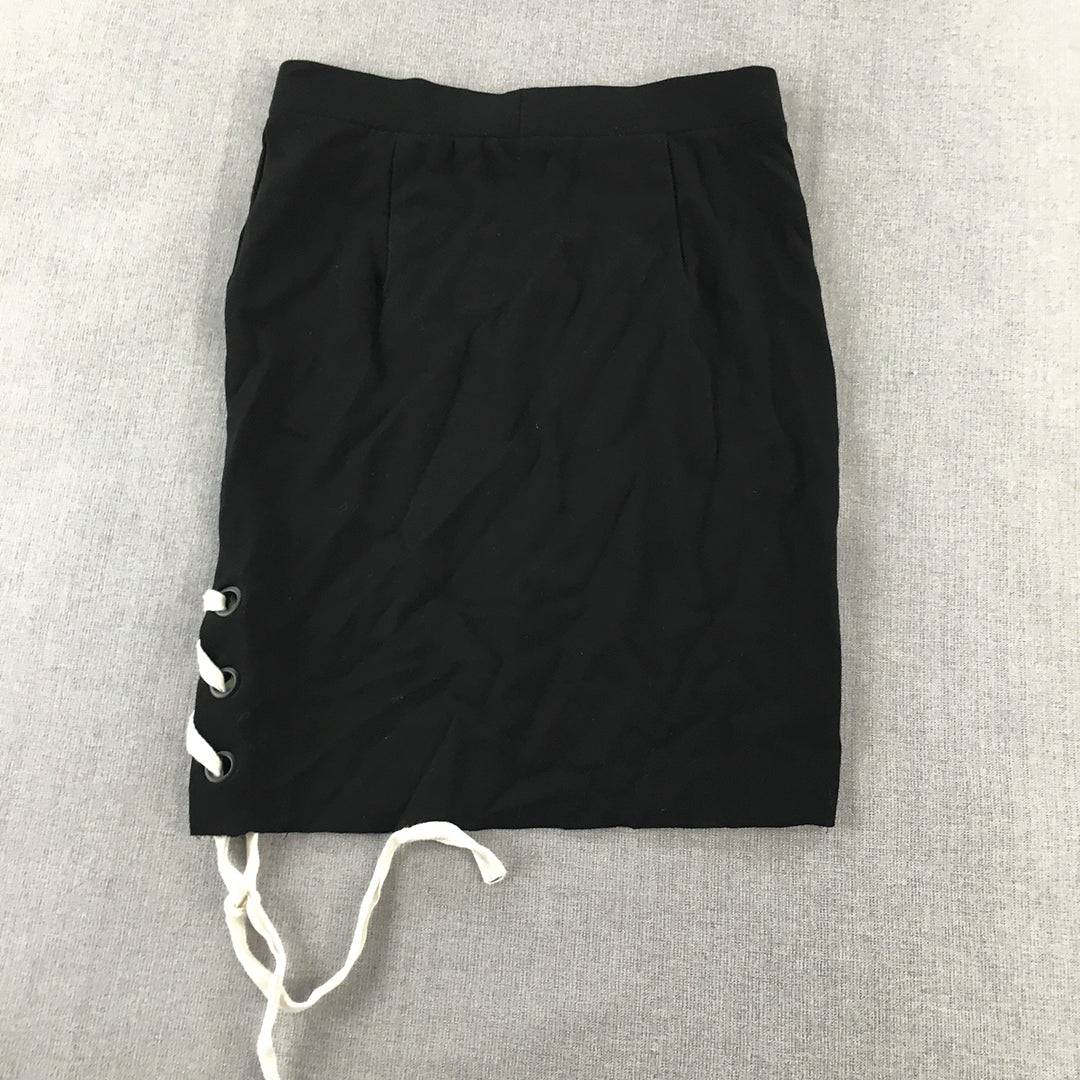 Bardot Womens Mini Skirt Size 8 Black Elastic Waist