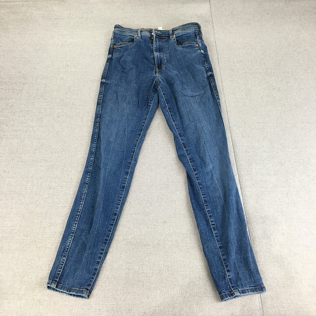 H&M Womens Skinny Jeans Size 6 Blue Stretch Denim