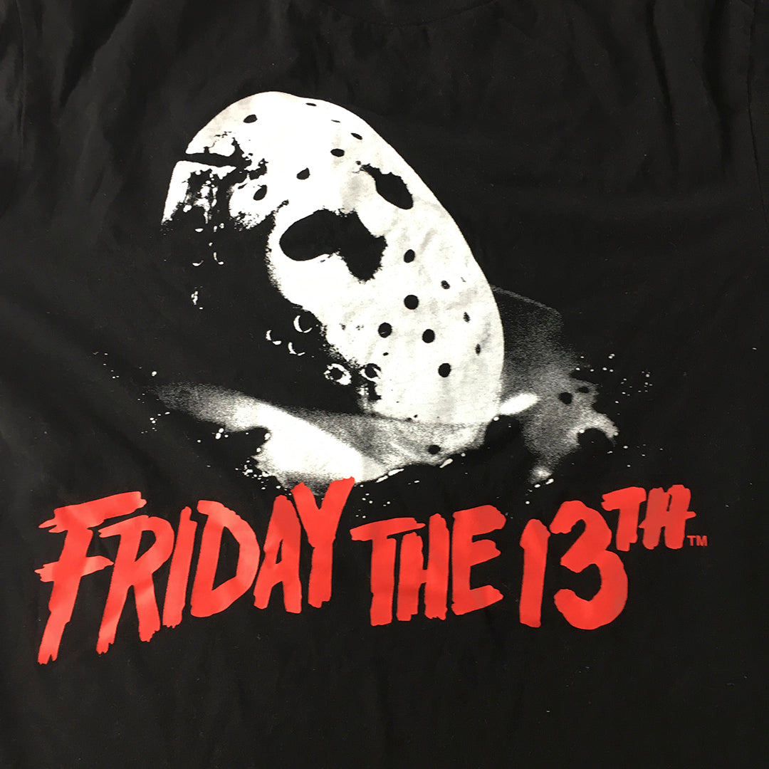 Friday The 13th Movie T-Shirt Adult Size S Black Short Sleeve Tee