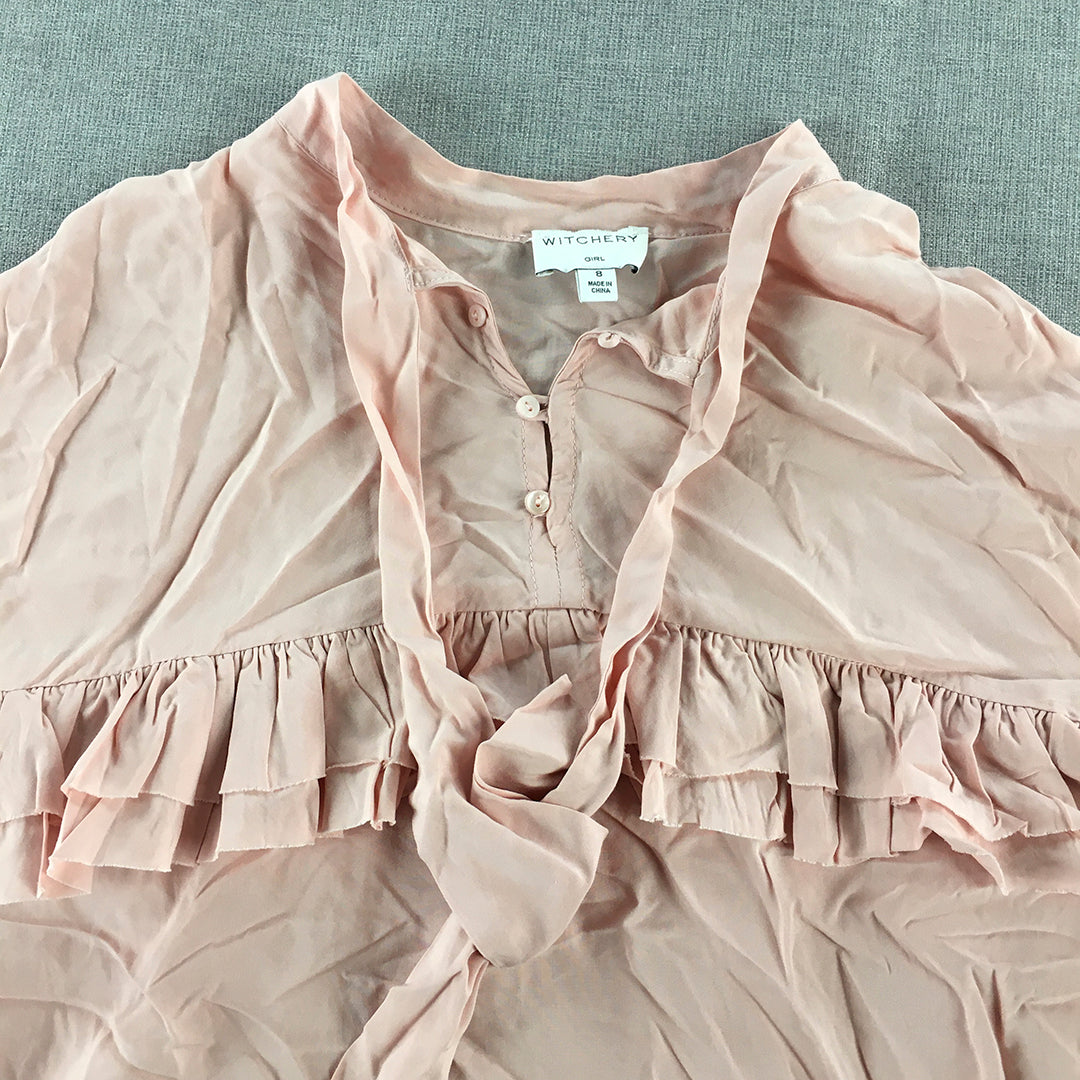 Witchery Girl Top Size 8 Pink Long Sleeve Shirt