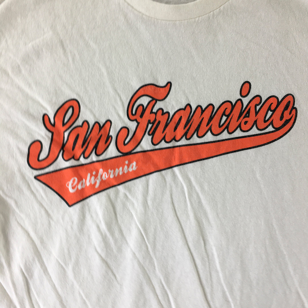 San Francisco California USA Mens T-Shirt Size S White Short Sleeve Tee