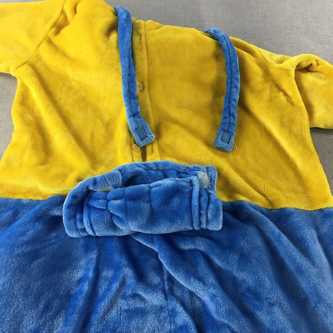 Minions Jumpsuit Size M Yellow Blue Costume One-Piece Romper