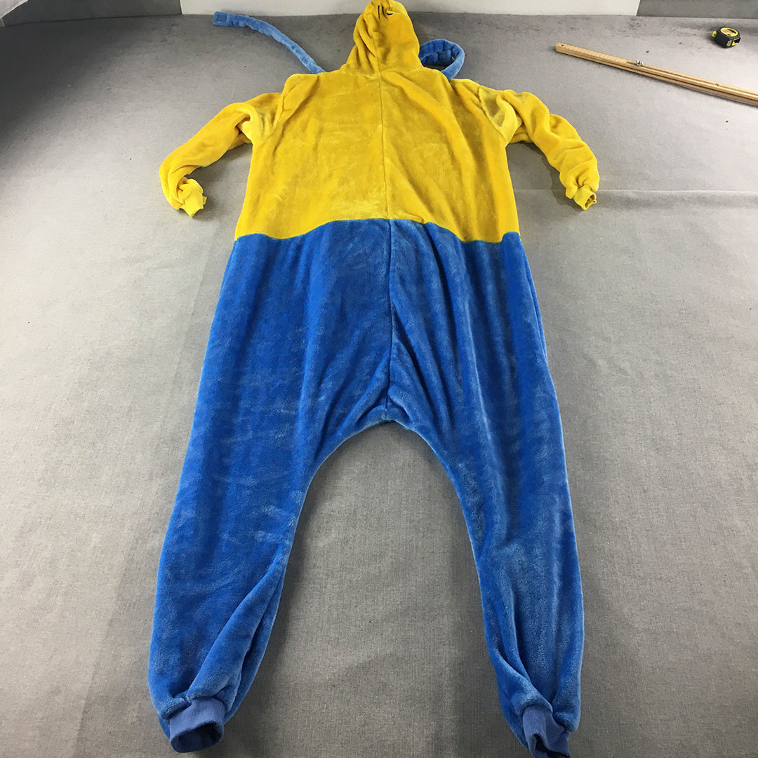 Minions Jumpsuit Size M Yellow Blue Costume One-Piece Romper