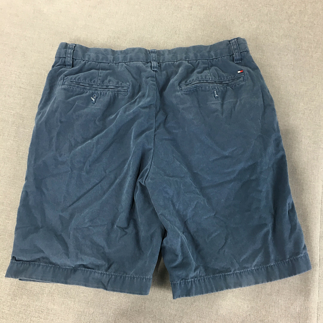 Tommy Hilfiger Mens Chino Shorts Size 32 Blue Pockets Casual