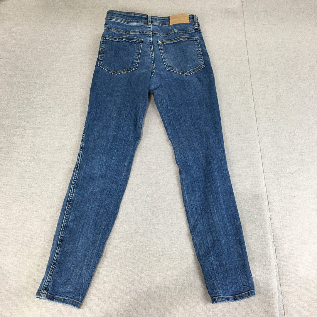 H&M Womens Skinny Jeans Size 6 Blue Stretch Denim