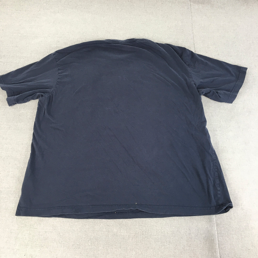 H&M Mens T-Shirt Size XL Navy Blue Short Sleeve Crew Neck Tee