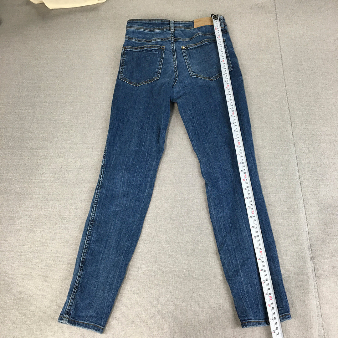 H&M Womens Skinny Jeans Size 6 Blue Stretch Denim