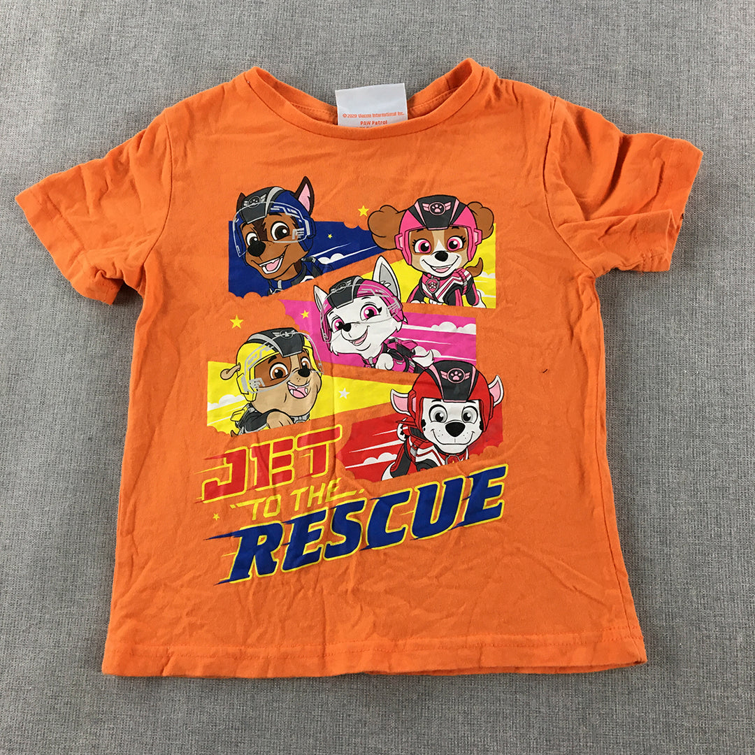 Paw Patrol Kids T-Shirt Size 2 Years Toddler Orange Jet To The Rescue