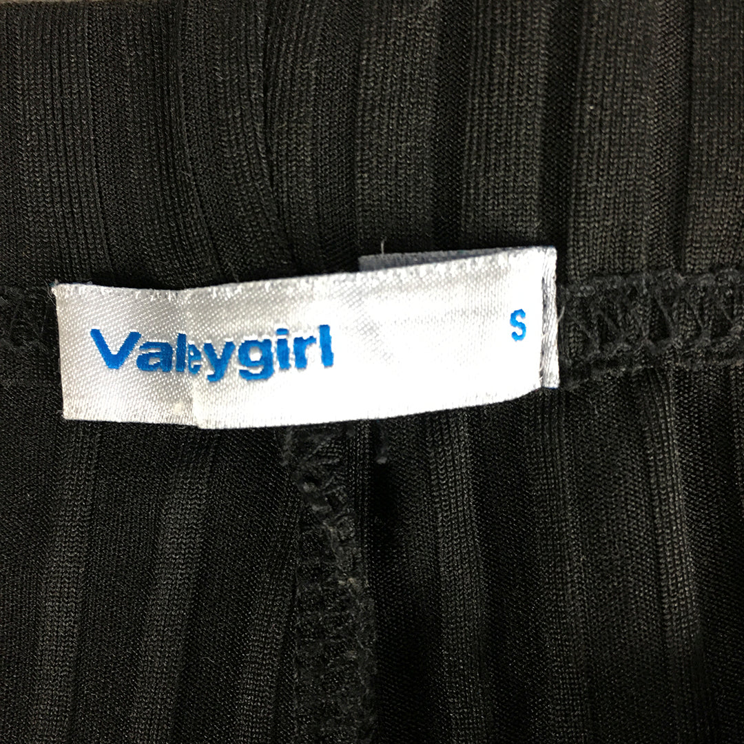 Valleygirl Womens Bike Shorts Size S Black Stretch Knit Legging