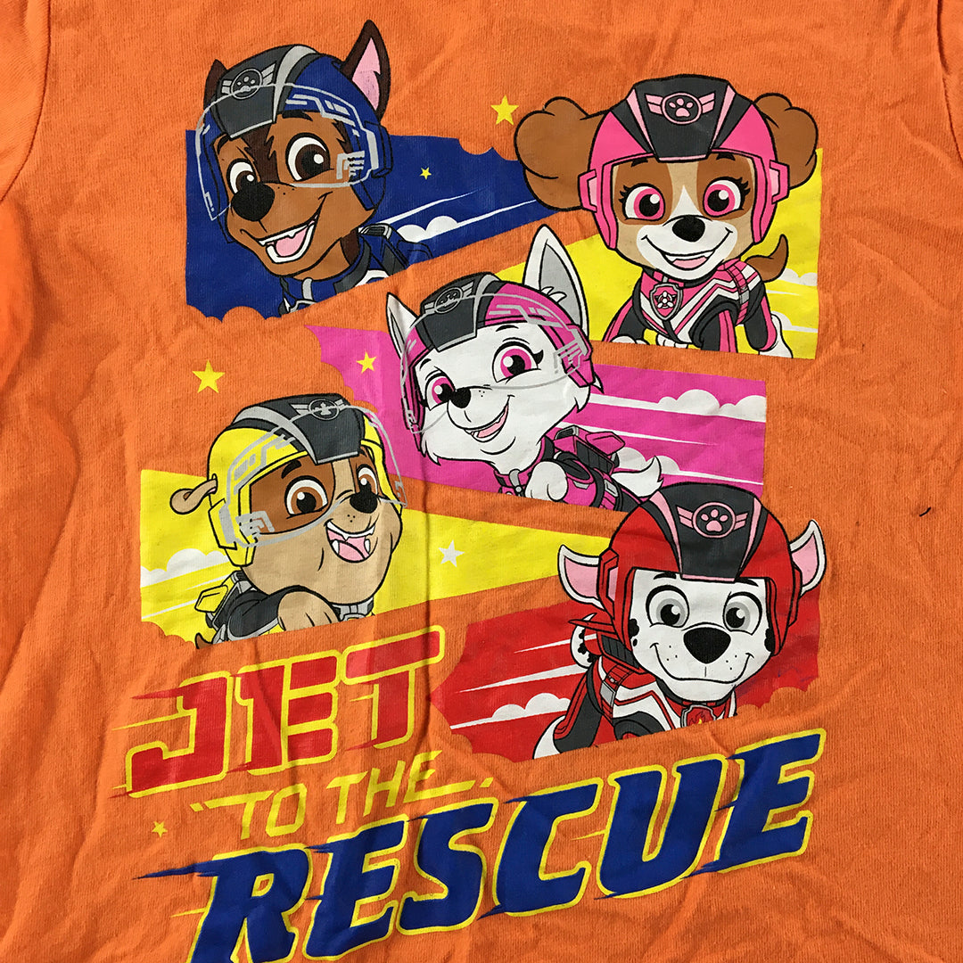 Paw Patrol Kids T-Shirt Size 2 Years Toddler Orange Jet To The Rescue