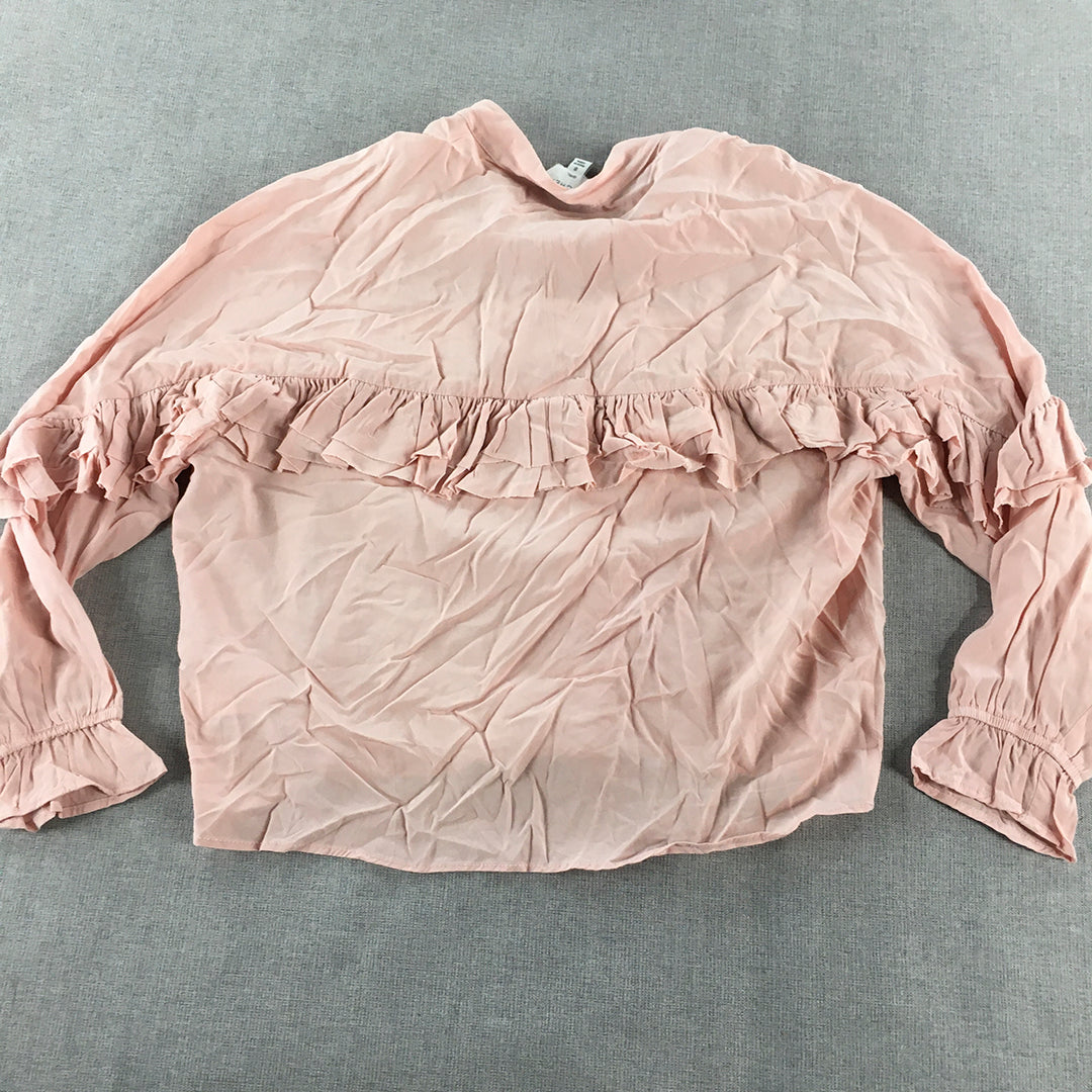 Witchery Girl Top Size 8 Pink Long Sleeve Shirt