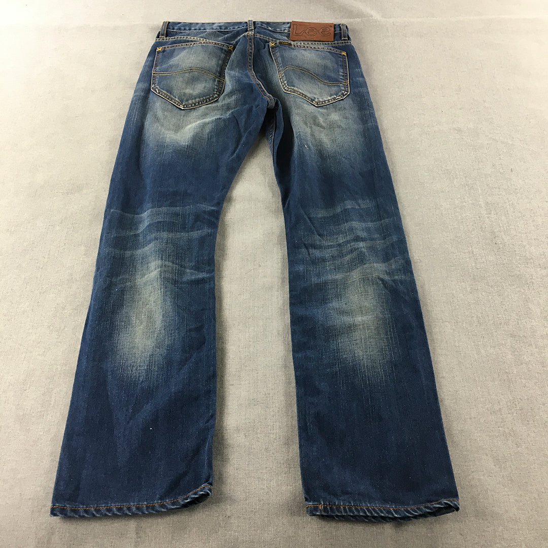 Lee Mens Clark Straight Leg Jeans Size 32 x 31 Blue Denim