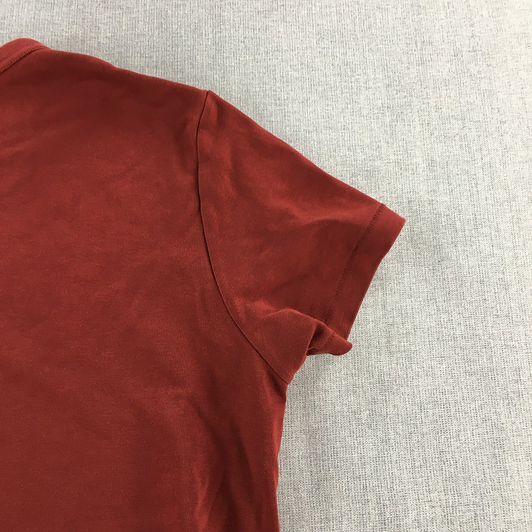 Uniqlo U Womens T-Shirt Size XL Red Short Sleeve Crew Neck Tee