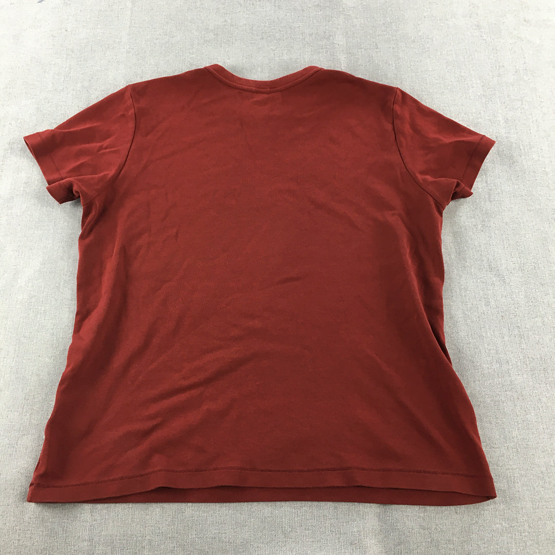 Uniqlo U Womens T-Shirt Size XL Red Short Sleeve Crew Neck Tee