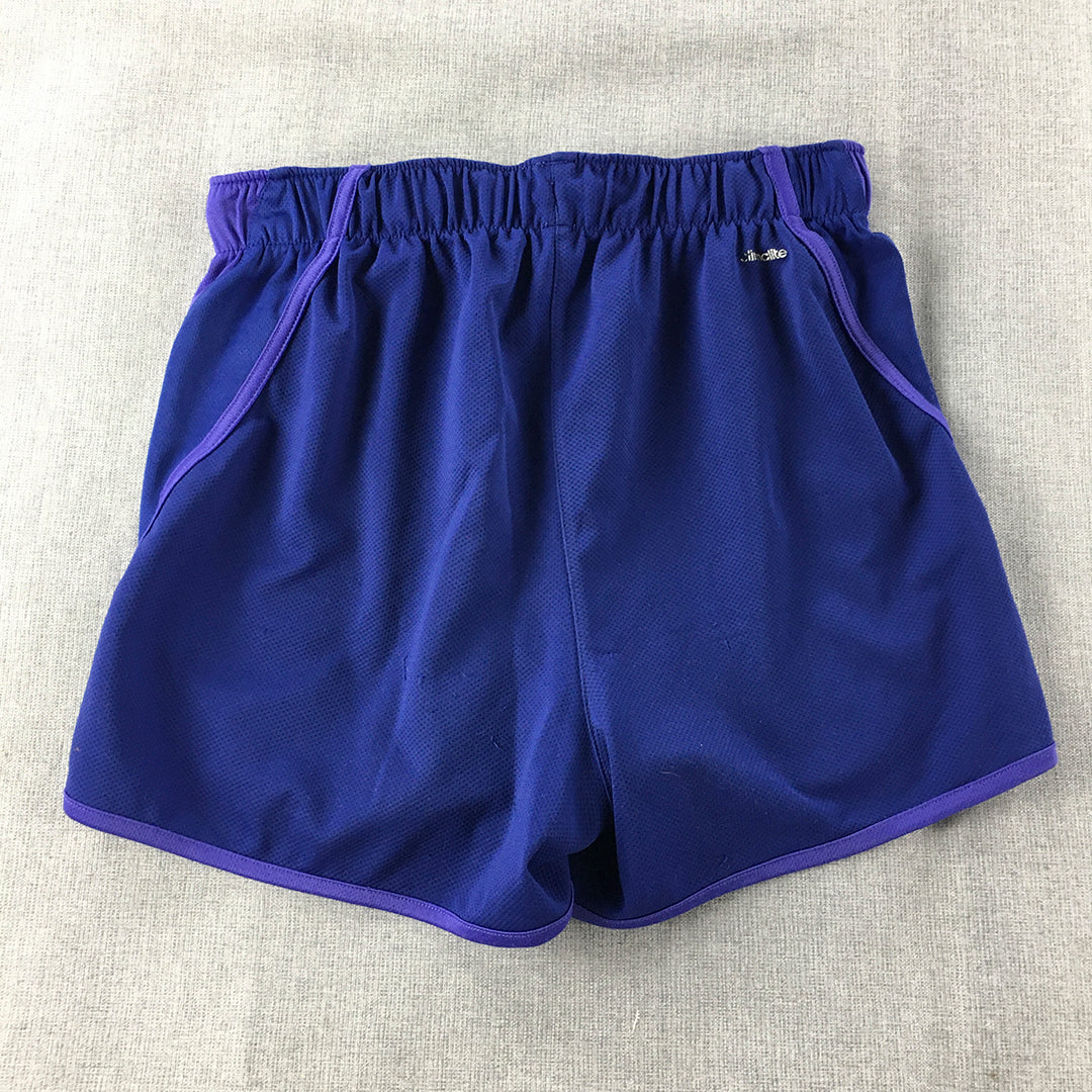 Adidas Womens Shorts Size XS Purple Climalite Elastic Waist Logo