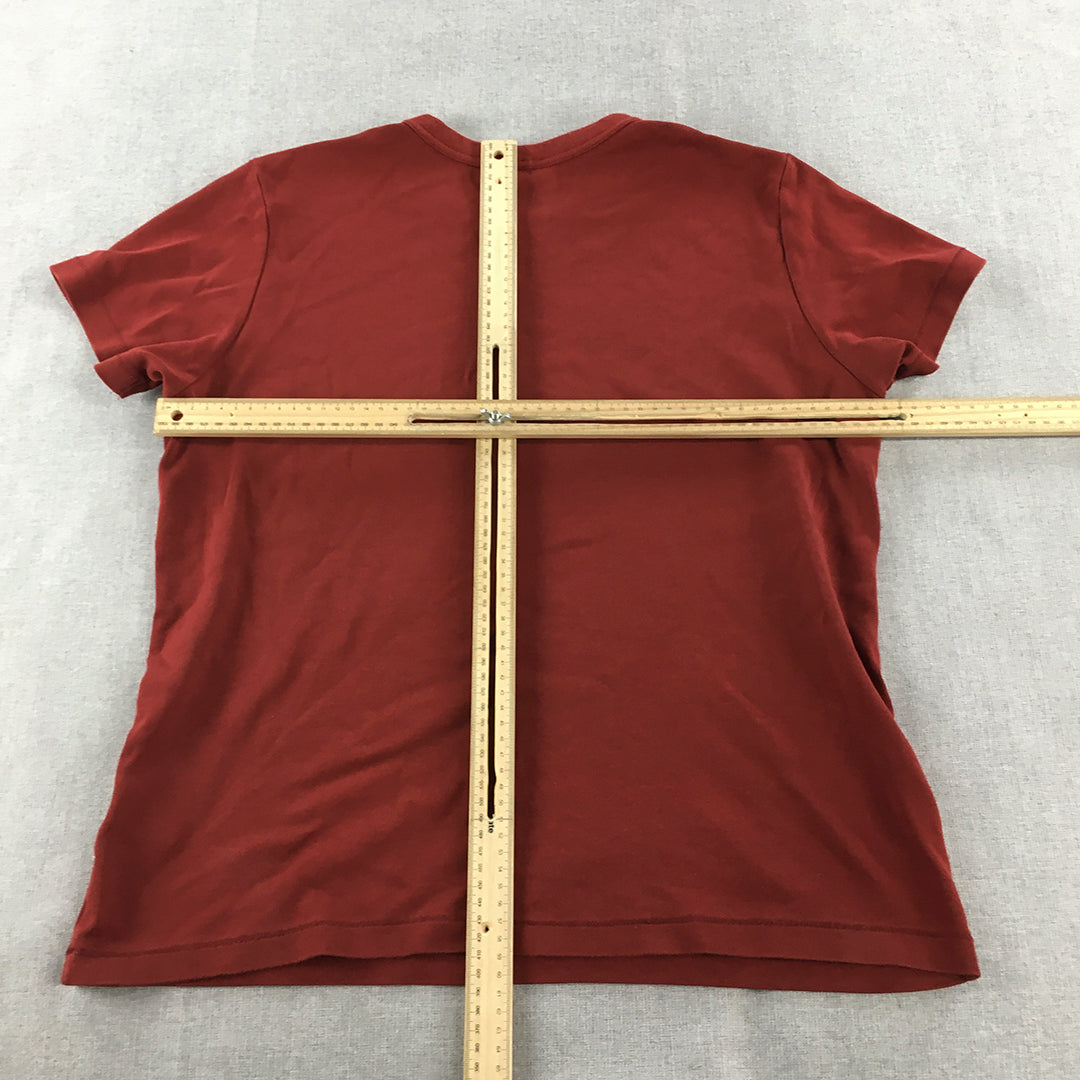 Uniqlo U Womens T-Shirt Size XL Red Short Sleeve Crew Neck Tee