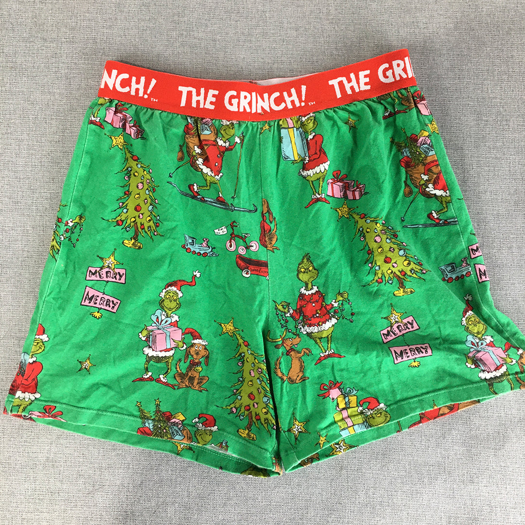 The Grinch Dr. Seuss Kids Boys Sleep Shorts Size 10 Green Pajama