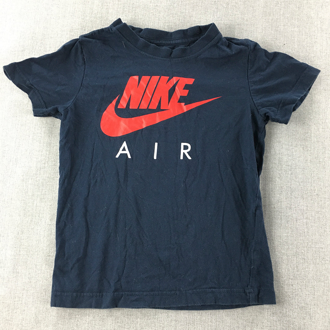 Nike Kids Boys T-Shirt Size 5 - 6 Years Blue Big Air Logo Short Sleeve Top