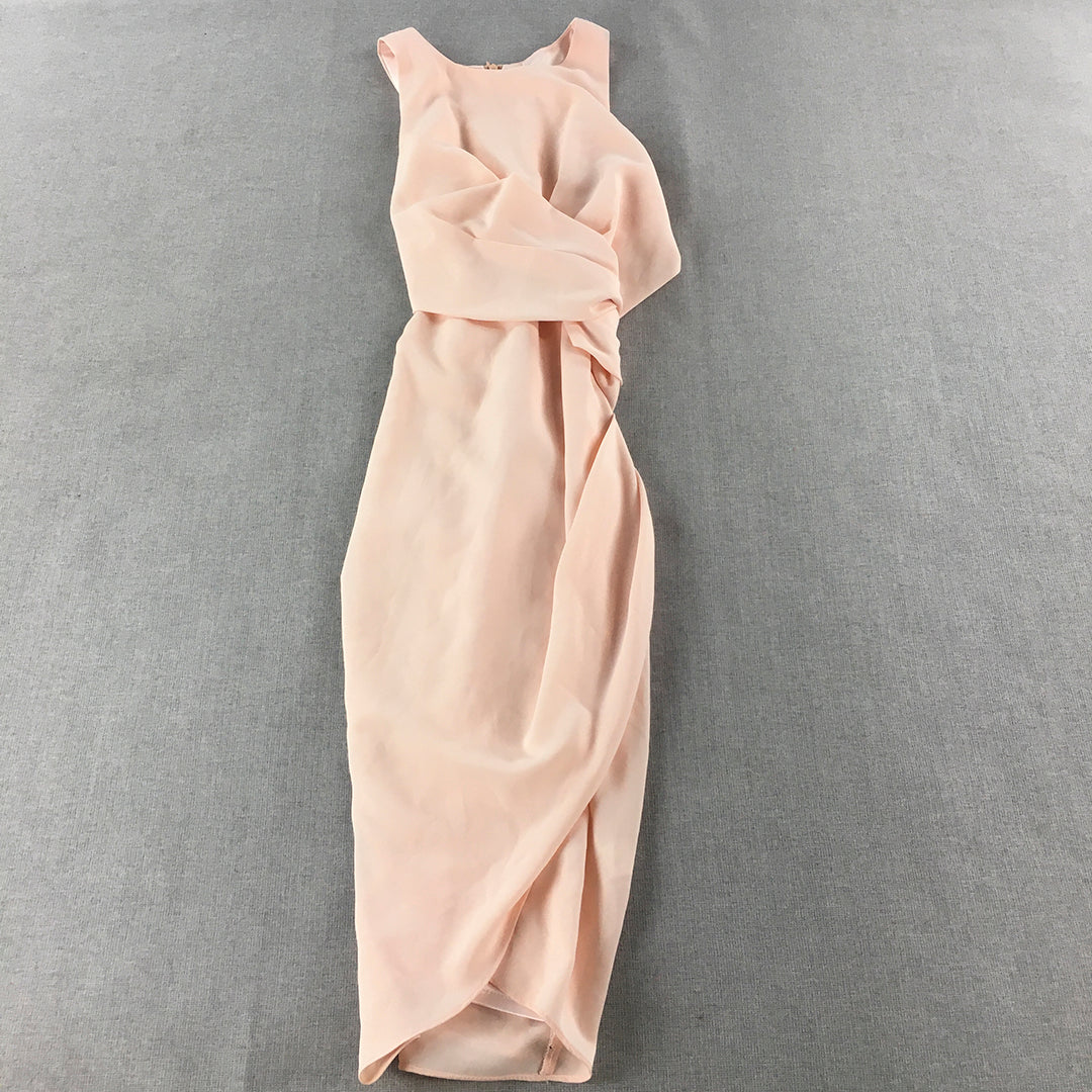 Forcast Womens Dress Size 8 Pink Event Party Sleeveless Stretch Mini