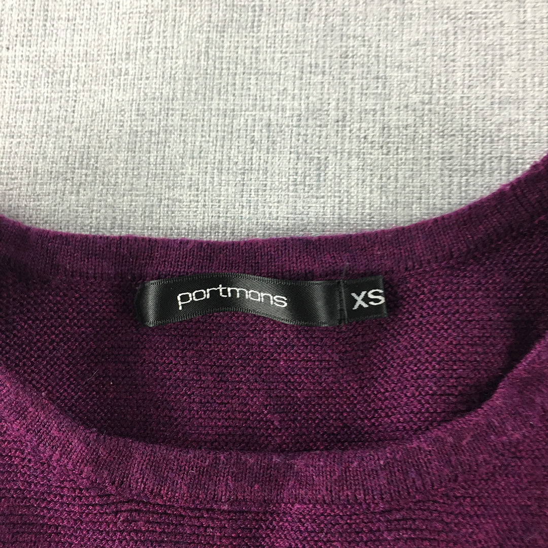 Portmans Womens Knit Sweater Size XS Purple Pullover Jumper