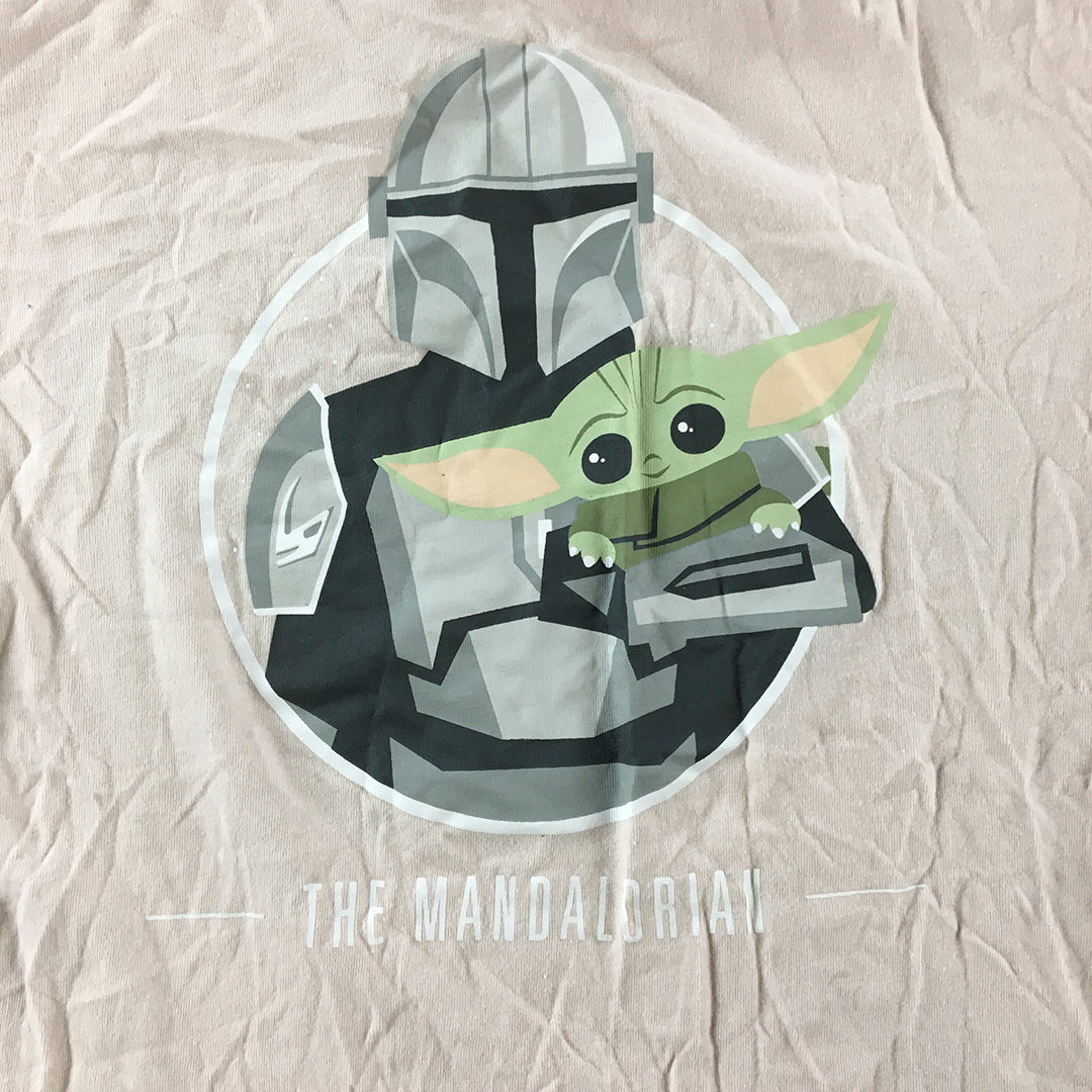 Star Wars The Mandalorian Kids T-Shirt Size 10 Pink Baby Yoda Short Sleeve