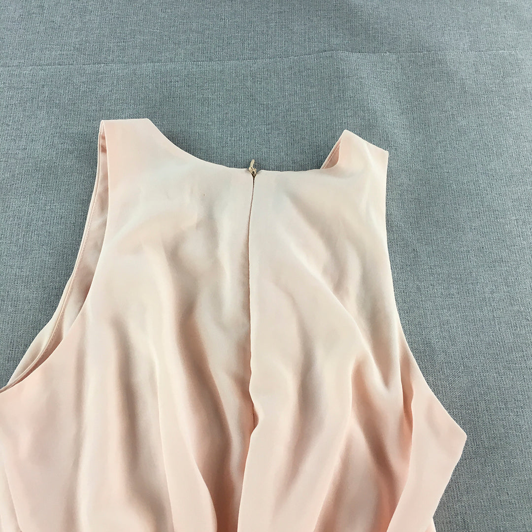 Forcast Womens Dress Size 8 Pink Event Party Sleeveless Stretch Mini