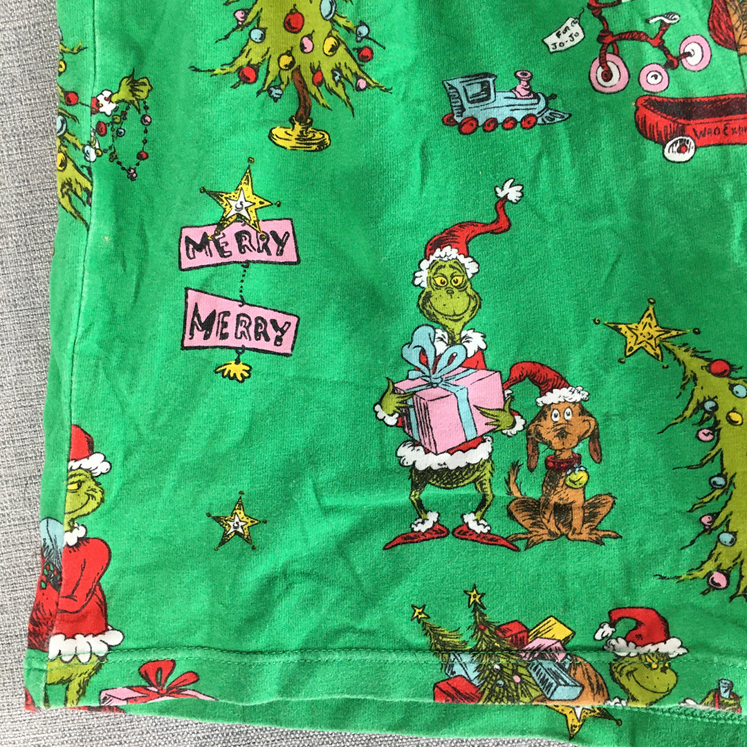 The Grinch Dr. Seuss Kids Boys Sleep Shorts Size 10 Green Pajama