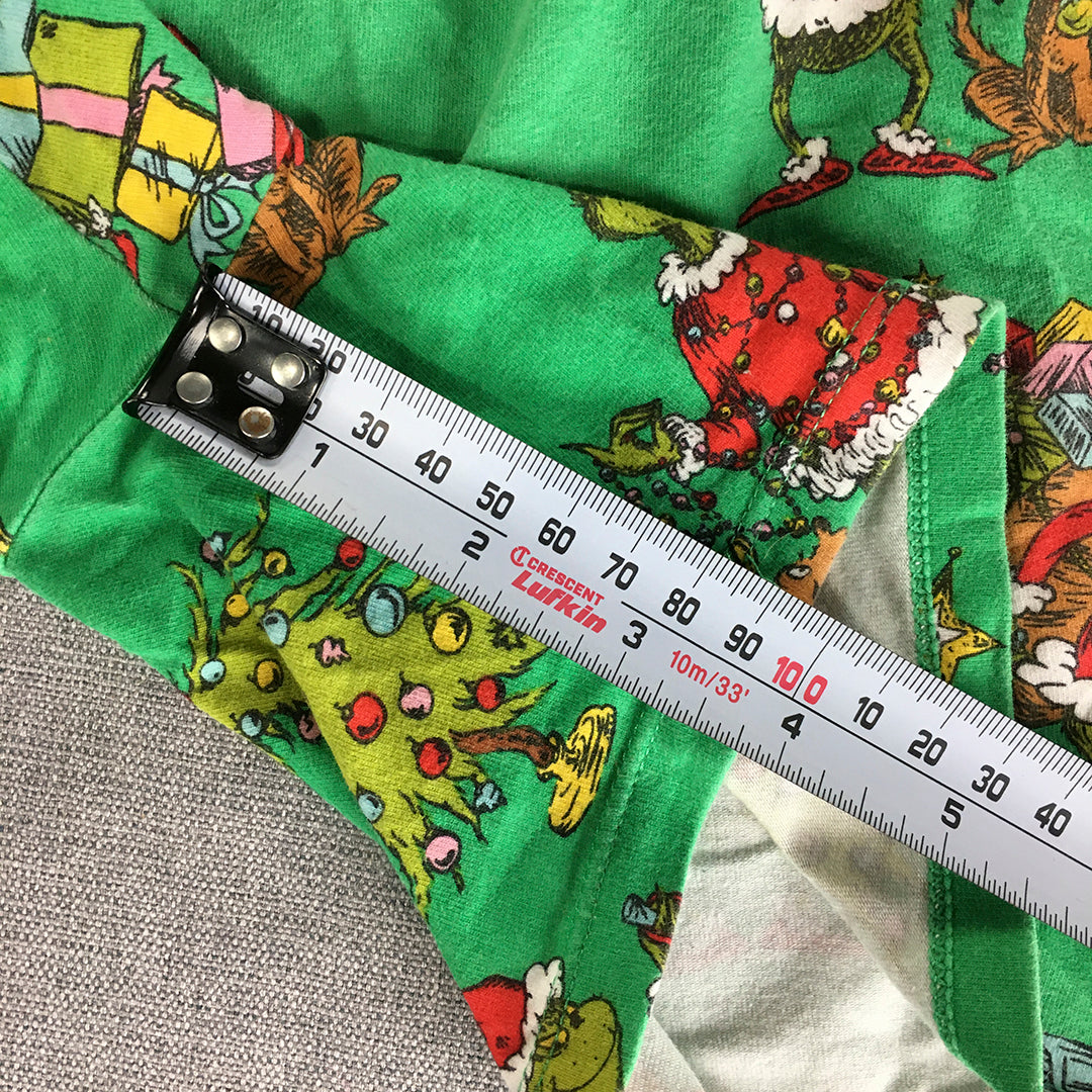 The Grinch Dr. Seuss Kids Boys Sleep Shorts Size 10 Green Pajama