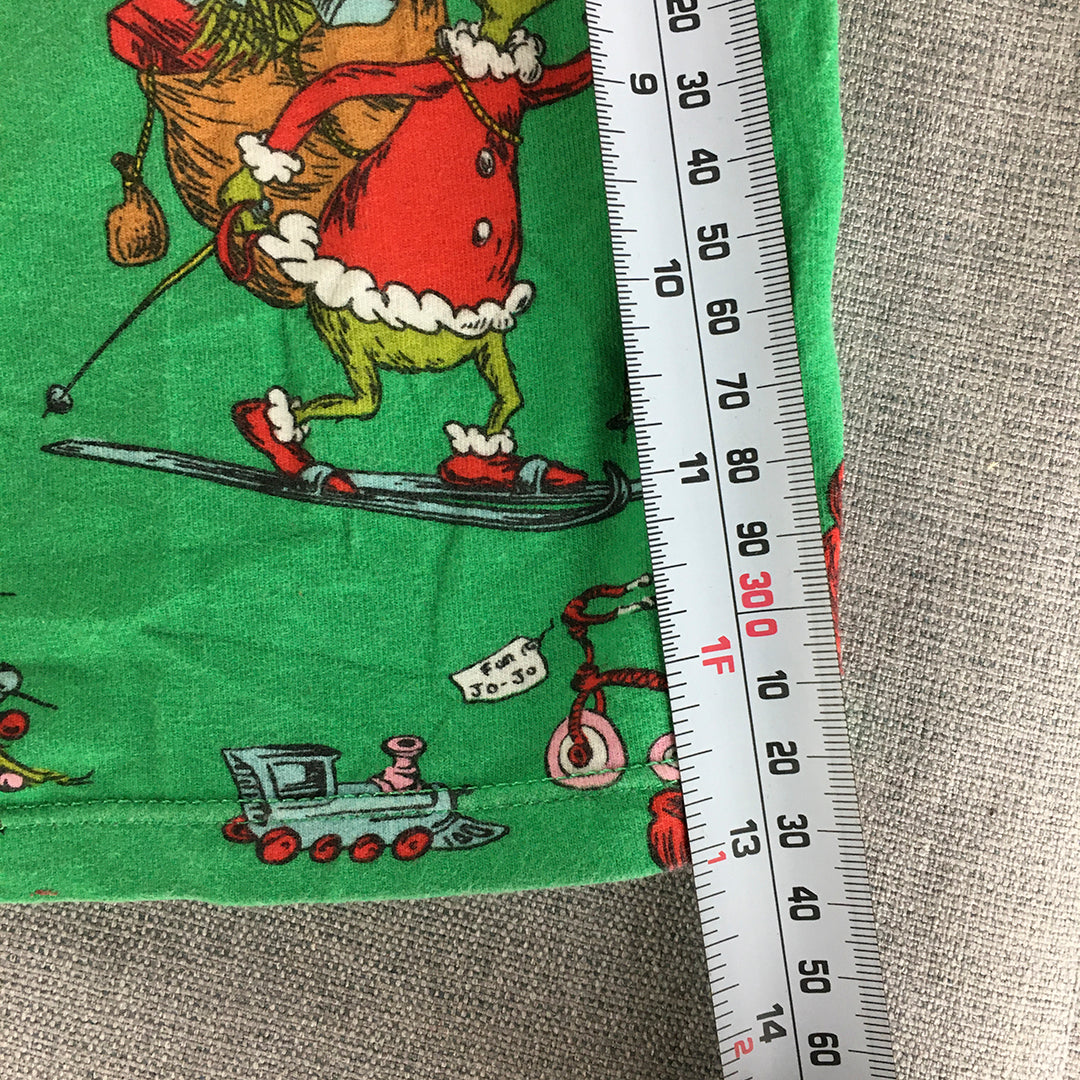 The Grinch Dr. Seuss Kids Boys Sleep Shorts Size 10 Green Pajama