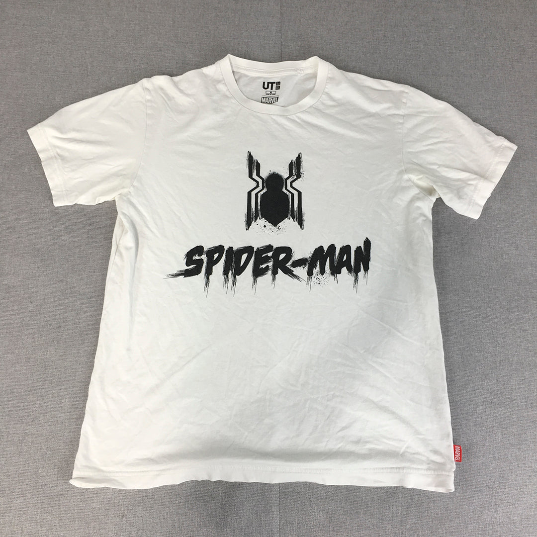 Uniqlo x Marvel Spider-Man Homecoming Mens T-Shirt Size M White Short Sleeve