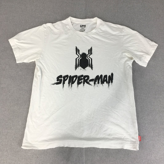 Uniqlo x Marvel Spider-Man Homecoming Mens T-Shirt Size M White Short Sleeve