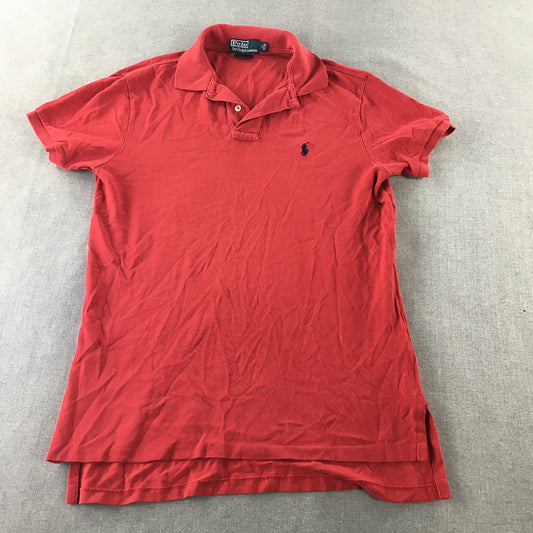 Polo Ralph Lauren Mens Shirt Size M Slim Fit Red Pony Logo Collared Rugby