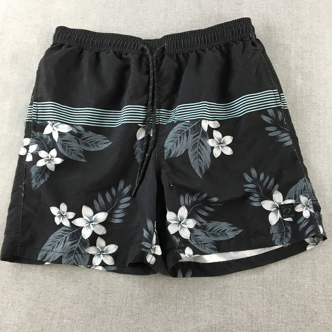 Bombora Break Mens Board Shorts Size L Black Hawaiian Surf Swim Boardies