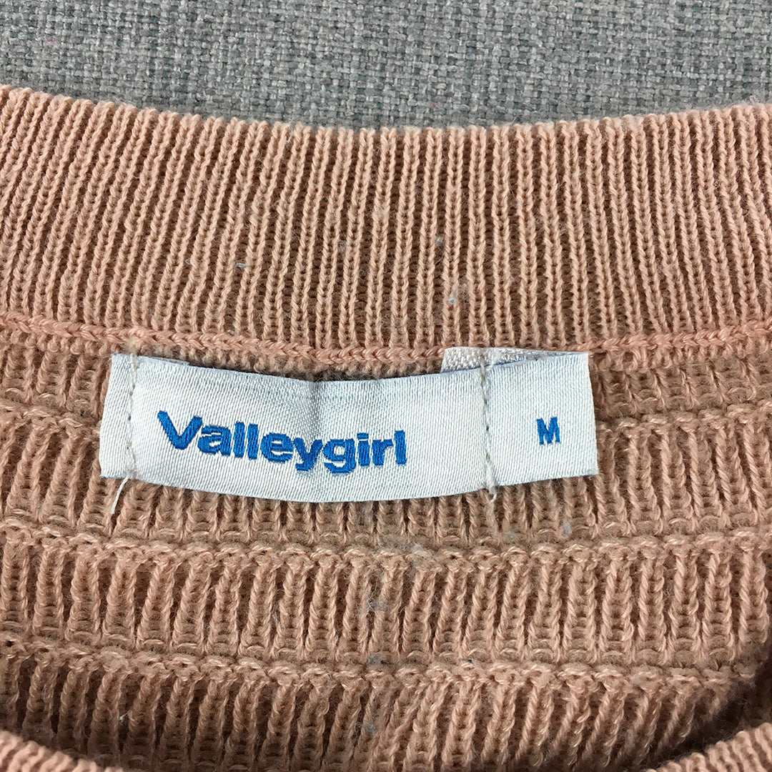 Valleygirl Womens Knit Sweater Size M Pink Pullover Jumper