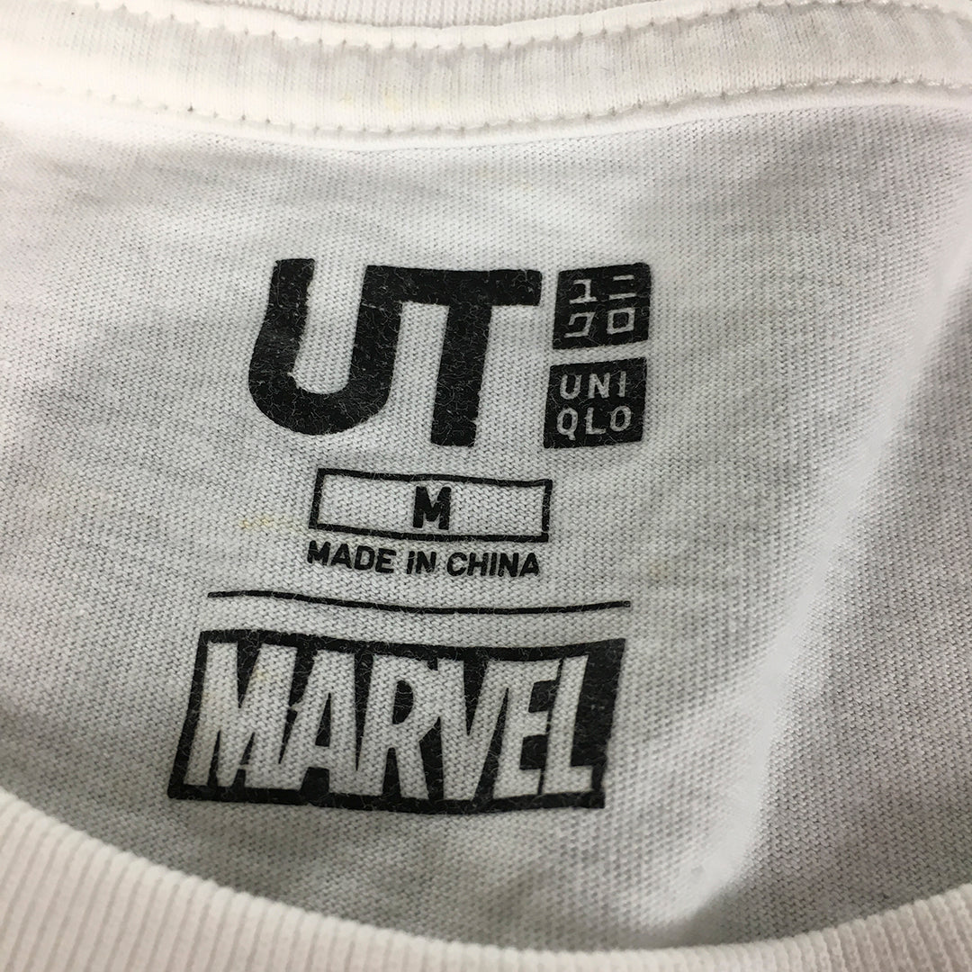 Uniqlo x Marvel Spider-Man Homecoming Mens T-Shirt Size M White Short Sleeve