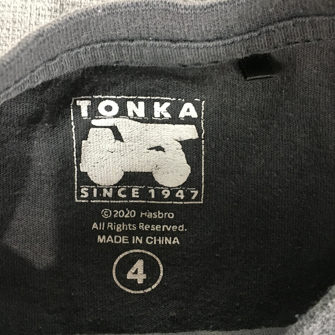 Tonka Trucks Kids Boys T-Shirt Size 4 Grey Short Sleeve Logo Top