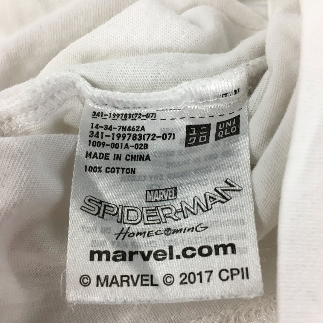 Uniqlo x Marvel Spider-Man Homecoming Mens T-Shirt Size M White Short Sleeve