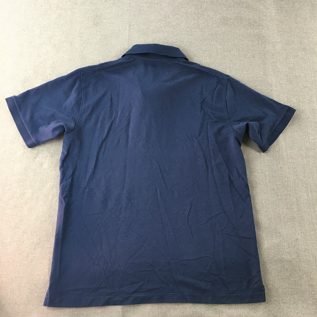 Uniqlo Mens Polo Shirt Size M Blue Short Sleeve Collared Rugby