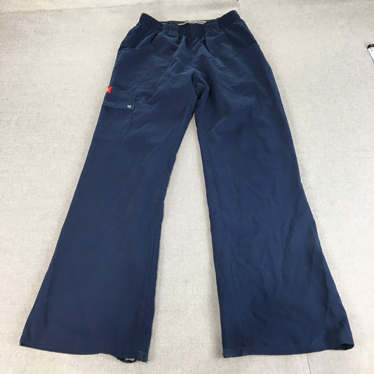 Dickies Mens Work Pants Size S Blue Cargo Utility Pockets Elastic Waist