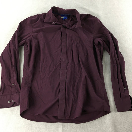 Apt. 9 Mens Shirt Size L Purple Non Iron Long Sleeve Button-Up Shirt