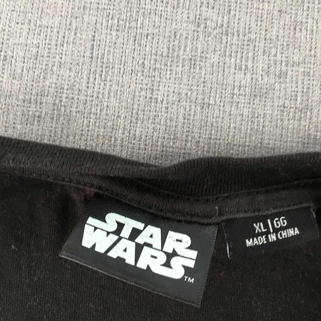 Star Wars Mens T-Shirt Size XL Black Camo Logo Short Sleeve Crew Neck Tee